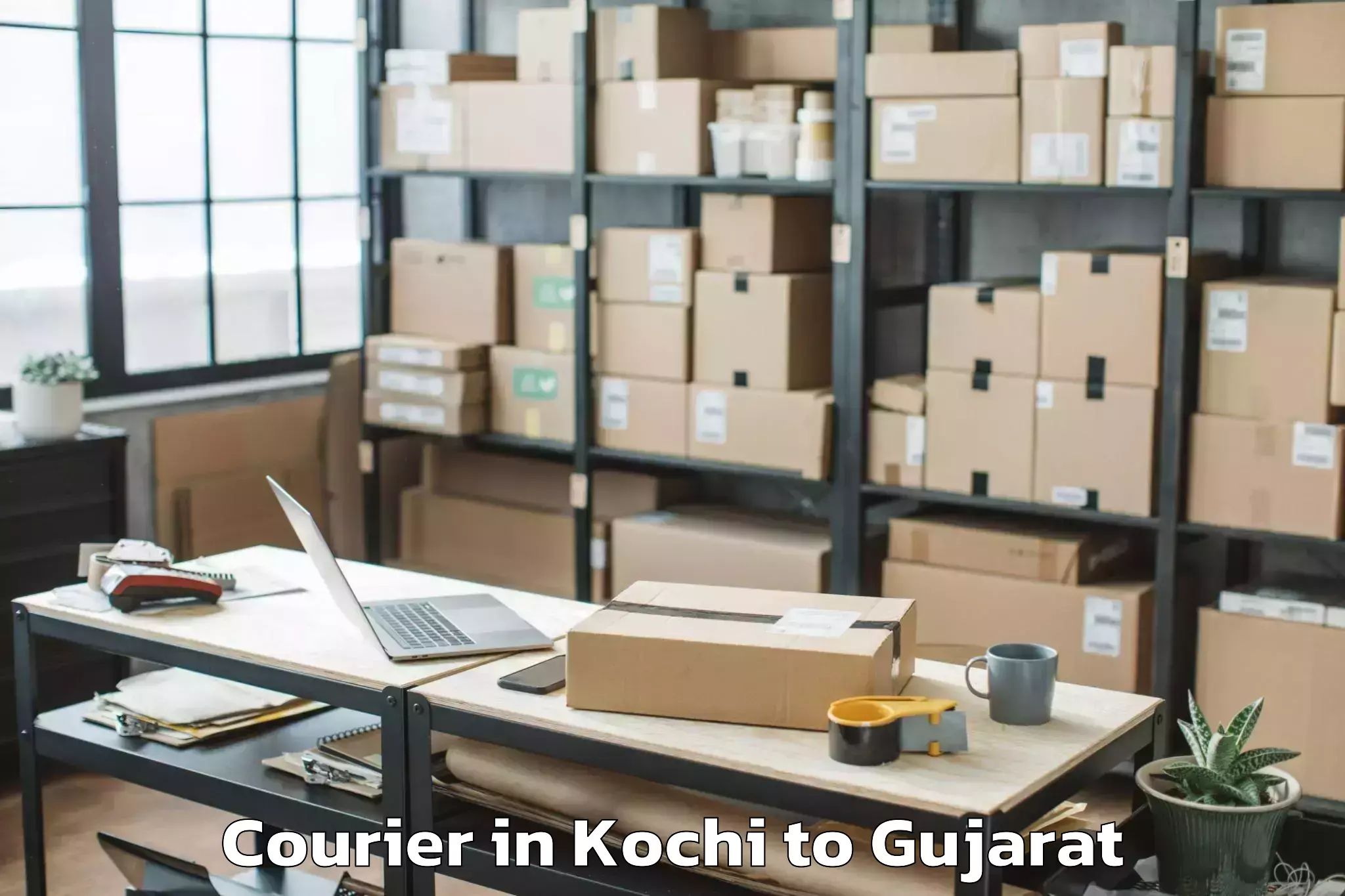 Book Your Kochi to Jambughoda Courier Today